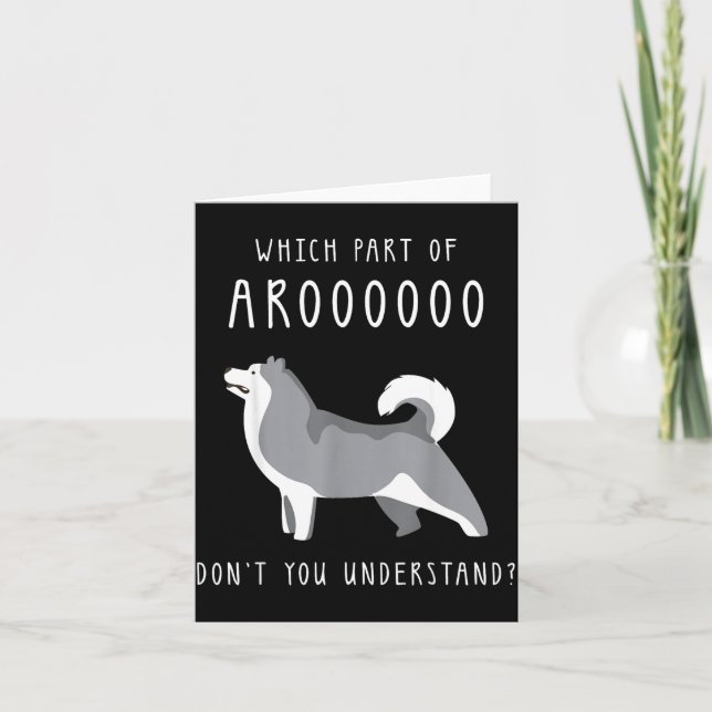 Funny Dog Husky Mom Cut For Girls And Women - Whic Card (Front)