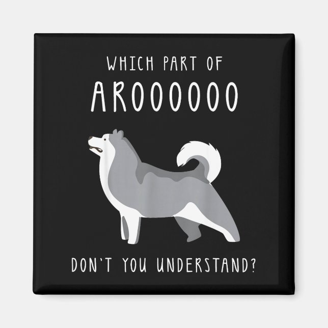 Funny Dog Husky Mom Cut For Girls And Women - Whic Magnet (Front)