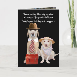 Funny Dog/Lab Birthday for Husband Card