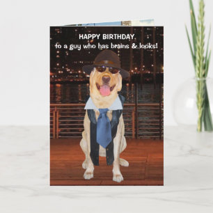 Funny Dog/Lab Birthday for Son or Nephew Card