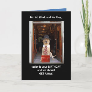 Funny Dog/Lab Husband Birthday Card