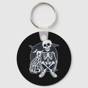 Funny Dog Like Bones Halloween Skeleton Costume Key Ring