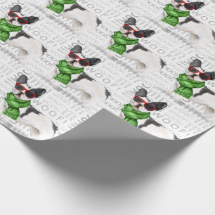 Funny Dog Lover Boston Terrier Christmas Wrapping Paper