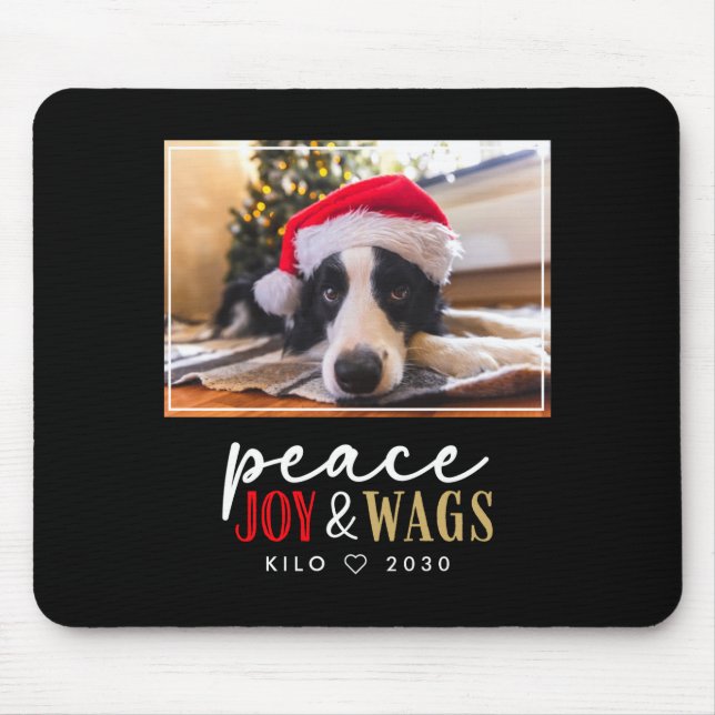 Funny Dog Lover Christmas Photo Cute D  Mouse Mat (Front)