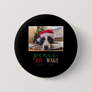 Funny Dog Lover Christmas Photo Cute D T Shirt  6 Cm Round Badge