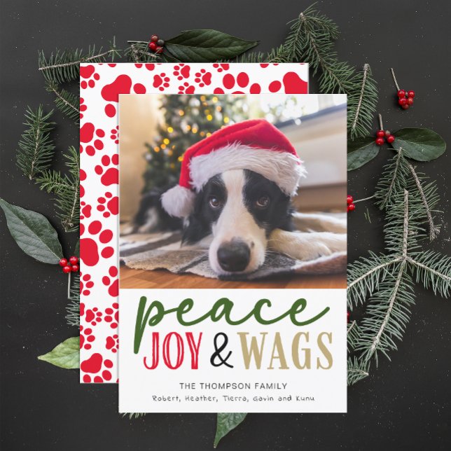 Funny Dog Lover Christmas Photo Cute Personalised Holiday Card (Creator Uploaded)