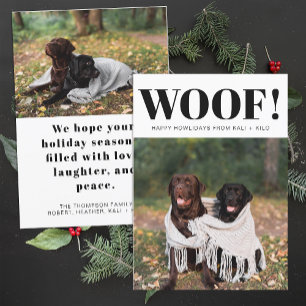 Funny Dog Lover Christmas Photo Cute Personalised Holiday Card