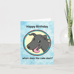 Funny Dog Lover Cute Black Dog Puppy Birthday Card