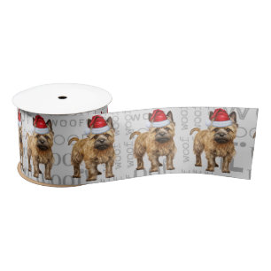 Funny Dog Lover Cute Cairn Terrier Christmas Satin Ribbon