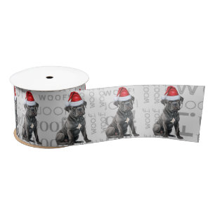 Funny Dog Lover Cute Cane Corso Christmas Satin Ribbon