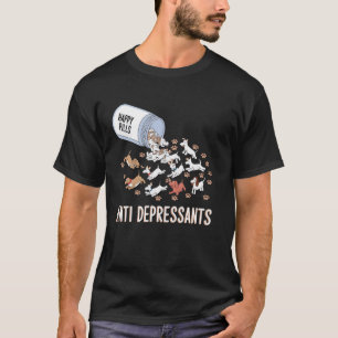Funny Dog Lover Design My Antidepressants Are Paws T-Shirt