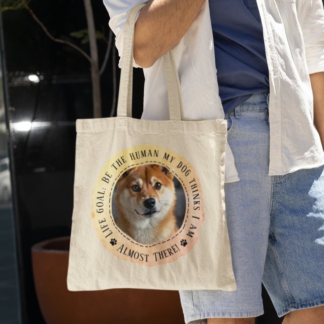 Funny Dog Lover Gift Life Goal Tote Bag (Creator Uploaded)