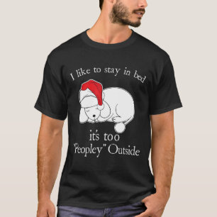 Funny Dog Lover Gifts I Like To Stay In Bed Poodle T-Shirt