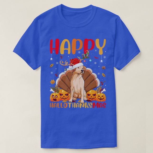 Funny Dog Lover Happy Golden Retriever Dog HelloTh T-Shirt (Design Front)