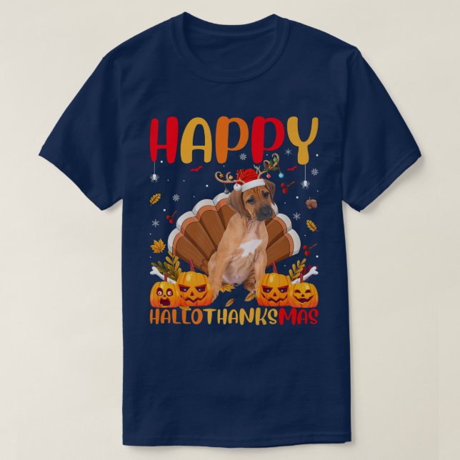 Funny Dog Lover Happy Rhodesian Ridgeback HelloTha T-Shirt (Design Front)