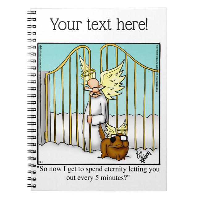 Funny Dog Lover Humour Notebook (Front)