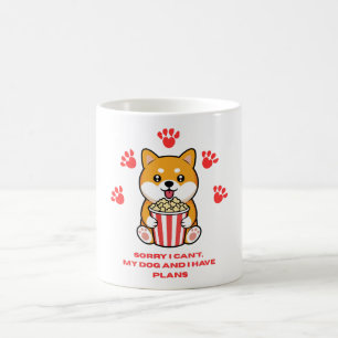 Funny Dog Lover Movie Night Cute Shiba Inu Coffee Mug