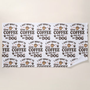 Funny Dog Lover Mug Dog Mum Dog Dad Beach Towel