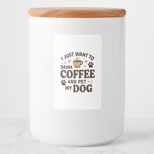 Funny Dog Lover Mug Dog Mum Dog Dad Food Label (Front)