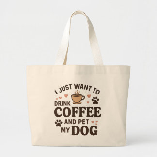 Funny Dog Lover Mug Dog Mum Dog Dad Large Tote Bag
