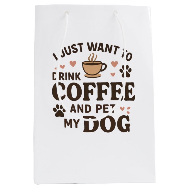 Funny Dog Lover Mug Dog Mum Dog Dad Medium Gift Bag (Front)