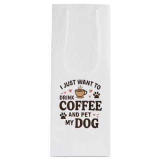Funny Dog Lover Mug Dog Mum Dog Dad Wine Gift Bag