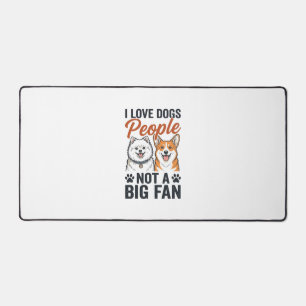 Funny Dog Lover Quote Vintage Engraving Vector Des Desk Mat