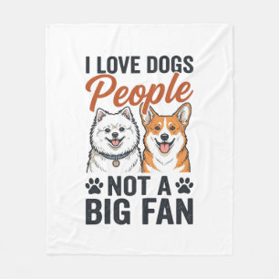 Funny Dog Lover Quote Vintage Engraving Vector Des Fleece Blanket