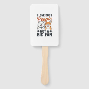 Funny Dog Lover Quote Vintage Engraving Vector Des Hand Fan