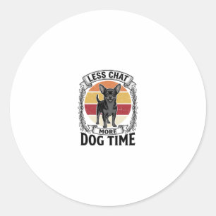 Funny Dog Lover Shirt Vintage Engraving Chihuahua Classic Round Sticker