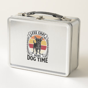 Funny Dog Lover Shirt Vintage Engraving Chihuahua Metal Lunch Box