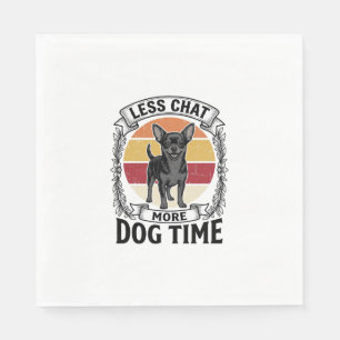 Funny Dog Lover Shirt Vintage Engraving Chihuahua Napkin