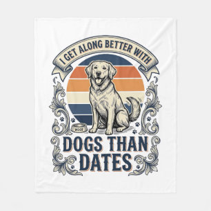 Funny Dog Lover Shirt Vintage Engraving Quote Desi Fleece Blanket