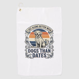 Funny Dog Lover Shirt Vintage Engraving Quote Desi Golf Towel