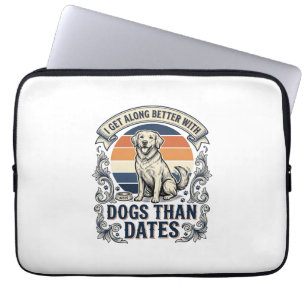 Funny Dog Lover Shirt Vintage Engraving Quote Desi Laptop Sleeve