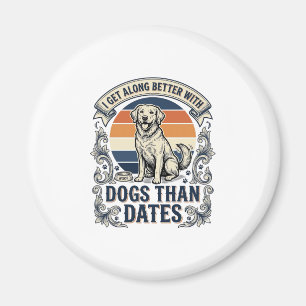 Funny Dog Lover Shirt Vintage Engraving Quote Desi Magnet