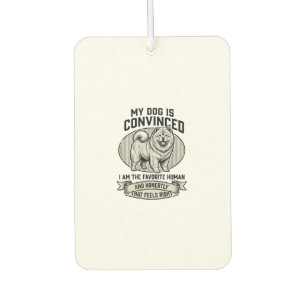 Funny Dog Lover Shirt with Vintage Engraved Chow C Car Air Freshener