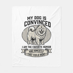 Funny Dog Lover Shirt with Vintage Engraved Chow C Fleece Blanket