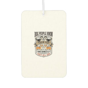 Funny Dog Lover Shirt with Vintage Puppy Debate De Car Air Freshener