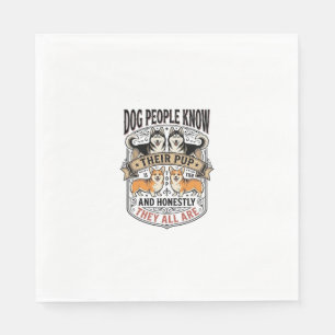 Funny Dog Lover Shirt with Vintage Puppy Debate De Napkin