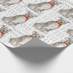 Funny Dog Lover Staffordshire Terrier Christmas Wrapping Paper