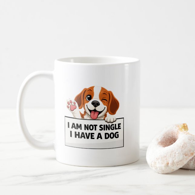 Funny Dog Lover Statement Coffee Mug (With Donut)