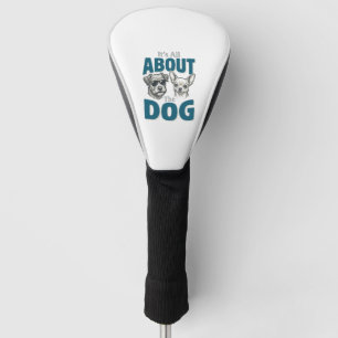 Funny Dog Lover Vintage Engraving Graphic_1 Golf Head Cover
