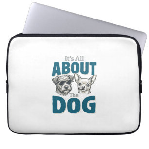 Funny Dog Lover Vintage Engraving Graphic_1 Laptop Sleeve