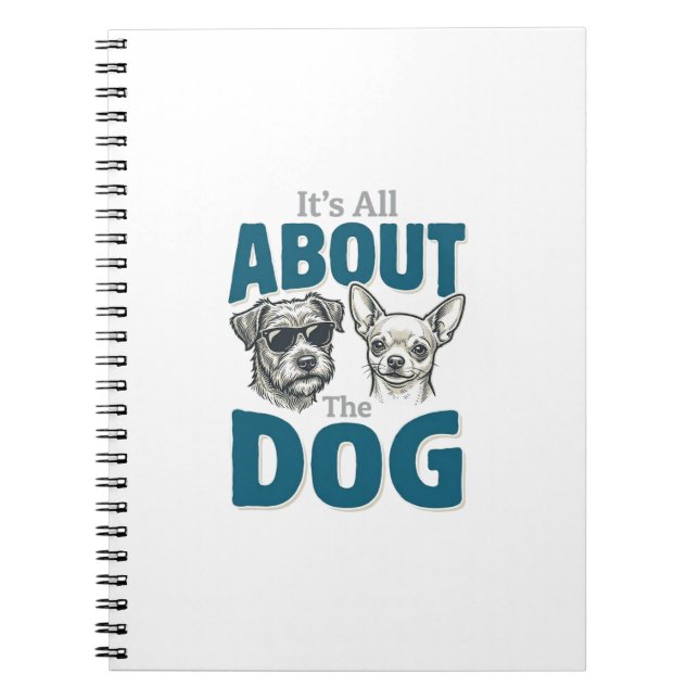 Funny Dog Lover Vintage Engraving Graphic_1 Notebook (Front)
