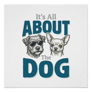 Funny Dog Lover Vintage Engraving Graphic_1 Poster