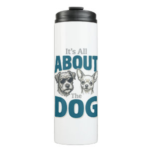 Funny Dog Lover Vintage Engraving Graphic_1 Thermal Tumbler