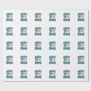 Funny Dog Lover Vintage Engraving Graphic_1 Wrapping Paper
