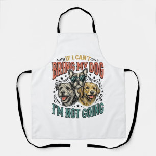Funny Dog Lover Vintage Engraving Quote Design (2) Apron