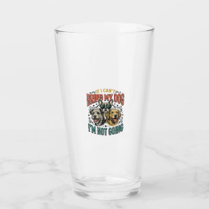 Funny Dog Lover Vintage Engraving Quote Design (2) Glass